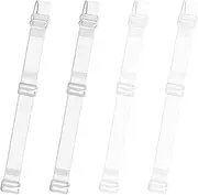 [ZningEsxi] Women Transparent Invisible Replacement Bra Strap Frosted Plastic Widening Invisible Strap Adjustable Non-Skid Strapless