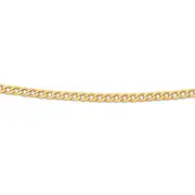 9ct Gold 50cm Solid Flat Curb Chain