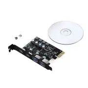 4 Ports USB 3.0 PCI-Express Extension Card 2*USB-A 2*USB-C USB 3.2 GEN1 5Gbps