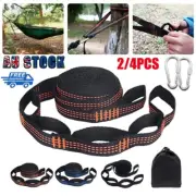 UP TO 4x Hammock Strap Outdoor Camping Tree Garden Hanging Load Bearing Rope AU