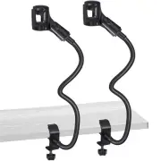 2 Pcs Gooseneck Mic Stand Mic Holder Microphone Stand Mount Adjustable Arm Ad...