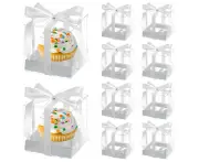 10pcs Cupcake Packing Boxes Transparent Gift Boxes Cake Boxes Ornament Box