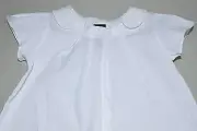 NEW Oscar de la Renta GIRL Pleats Blouse White Poplin Cotton Top 3 Adorable!