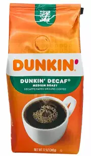 Dunkin Decaf Decaffeinated Ground Coffee 12 oz