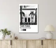 Fashion Store Building With Palm Trees 40x60cm Canvas or Metal Print Wall Art