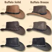 【oZtrALa】Hat BRUMBY Buffalo Leather Australian Mens Womens Jacaru COWBOY Outback