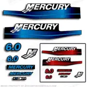 Fits Mercury 6hp Outboard Decal Kit Blue/Red 6.0 1999-2006 All Models Available