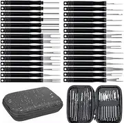 Terminal Removal Tool Kit 30 Pcs Depinning Tool Electrical Connector Pin Removal Tool Kit Pin Extractor Tool Set Wire Terminal Release Tool for Automotive Car Household Devices for Most Terminals