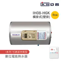 在飛比找momo購物網優惠-【ICB亞昌工業】8加侖 6KW 橫式壁掛 數位電能熱水器 