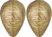 Pack of 2 Wasp Nest Dummy Weatherproof, Wasp Repellent, Hornet Nest, Anti-Wasp Repellent, Artificial Nest, Repel Bees, Hornets, Hanging for Balcony/Outdoor Use