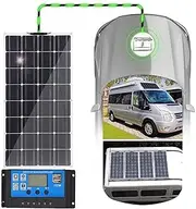 400W Portable Solar Panel Kit for RV, 12 Volt Monocrystalline Semi-Flexible Bendable Mono Off-Grid Charger for Home,Caravan,Boat,Uneven Surfaces,1pcs