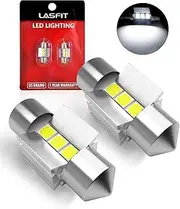 LASFIT 28MM LED Festoon 29MM 30MM 641 6614F 6612F TS-14V1CP LED Dome Map Trunk Cargo Light Bulb 6000K White Light (Pack of 2)