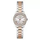 Guess Ladies Watch Wristwatch GD Mini Luna GW0841L3 Stainless Steel Bicolour
