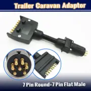 7PIN SMALL ROUND 7 PIN FLAT PLUG TRAILER ADAPTOR CARAVAN SOCKET WIRING CONNECTOR