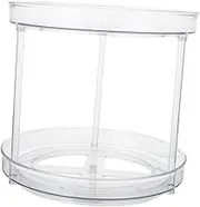 ABOOFAN Multi-purpose Rotating Shelf Kitchen Bedroom Storage Rack Condiment Holder Made of Pet Stainless Steel 2 Tier 360° Rotation