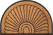 60x90 CM Half Round Semi Circle Rubber and Coir Doormat Welcome Entry Mat Kochi