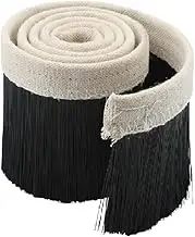 Dust Shoe Brush, 70mm Engraving Machine Dust Cover Nylon CNC Vacuum Brush for CNC Router Spindle Motor (Black, 7 * 100CM)