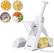 QYKIC Safe Mandoline Slicer,Vegetable Potato Slice Food Cutter for Kitchen,Thickness Adjustable Upright Veggie Chopper for Fast Meal prep