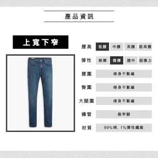 Levis 512上寬下窄低腰修身窄管牛仔褲 中藍染水洗 彈性布料 男 28833-0850 熱賣單品