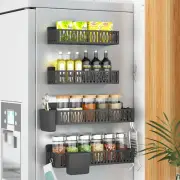 ENESNES Magnetic Spice Rack for Refrigerator 4 Pack Magnetic Shelf for Fridge...