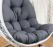 Helloyards Egg Chair Cushion Replacement, Swing Egg Chair Cushion UV Resistant Breathable Back Cushions for Hammock Chair (Dark Grey)