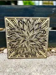 Wood Mandala Art. 7 Layered Square Framed Mandel. Art Deco. Home Decor.