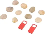 PERSELOSO 10 Pcs Children's Hand-Painted Stones Set DIY Rocks with Bracket for Art Projects School Activities