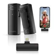Microphone for iPhone, 2 Pack Wireless Microphones Mini Lavalier Microphone f...