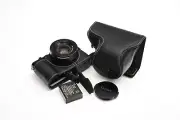 Real Leather Full Camera Case Bag Cover for Panasonic LX100 II LX100 M2 Black