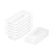 SOGA 65mm Clear Gastronorm GN Pan 1/3 Food Tray Storage Bundle of 6 with Lid