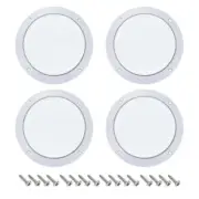 4pcs 4" Speaker Grill Mesh Decorative Circle Woofer Guard Protector Cover White