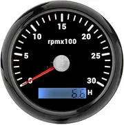 APTPKGDFDK 6000 RPM Tachometer with 7 Colors Backlit and Sensor Car Boat Marine RPM Meter for Car Truck 9-32V Temperature Meter(BN 3000 RPM Meter)