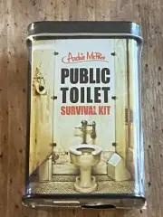 PUBLIC TOILET SURVIVAL KIT in TIN BOX 2011 Archie McPhee NOVELTY Item NEW!