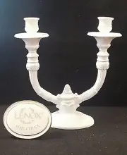 LENOX BUTLER'S PANTRY Double Candlestick 10 1/4"