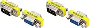 Mellisso 4X DB9 Computer Video Adapter DB9 Male to Female Serial Port to Hole 9 Pin VGA Female Cable Adapter