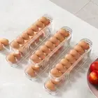 Transparent Automatic Slide Rolling Eggs Stand Plastic Egg Dispenser Fridge