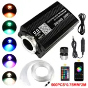 New 12V Fiber Optic Star Ceiling Lights Kit Smart APP Control LED Engine Car Sta