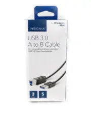 Insignia USB 3.0 A to B Cable Connector For External Hard Drives readers Docks $