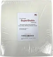 (100 pre-Cut Pieces 19cm x 20cm, White) - Tear Away Stabiliser White 50ml 100 Precut Sheets 19cm x 20cm SuperStable Machine Embroidery Stabiliser Backing