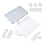120 Pieces Plastic Floss Bobbins with 36 Grids Embroidery 120 Bobbins & 1 Box