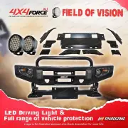 4X4FORCE Safari Shield Bullbar U LOOP Guard Plate Light for Toyota Hilux Revo