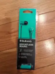 Skullcandy JIB In-Ear Buds Earphones Headphones w/Mic Headset White/Green NEW!
