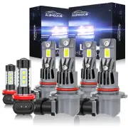 For Dodge Avenger 2013-2014 6X LED Headlight Hi/Lo Beam + Fog Light Bulbs Kit