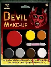 Halloween Fancy Dress Zombie Skeleton Witch Devil Undead Make Up Palette with Application Brush