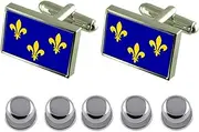 [Select Gifts] Shirt Dress Studs ILE-De-France Province France Flag Cufflinks