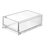 Drawer Refrigerator Storage Box Clear Food Storage Bin Fruit Vegatable Meat Freezer Fridge Stackabl transparent white