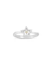 Genevive Kids Silver Peridot Ring