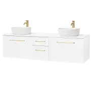 CIBO 1500mm White Finer Wall Hung Bathroom Vanity