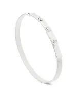 Marco Bicego 18K White Gold & Diamond Masai Coil Bangle Bracelet