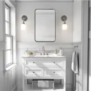 ZENIDA Bathroom Mirrors for Wall, 36" x 24" Large Rounded Rectangle Bathroom